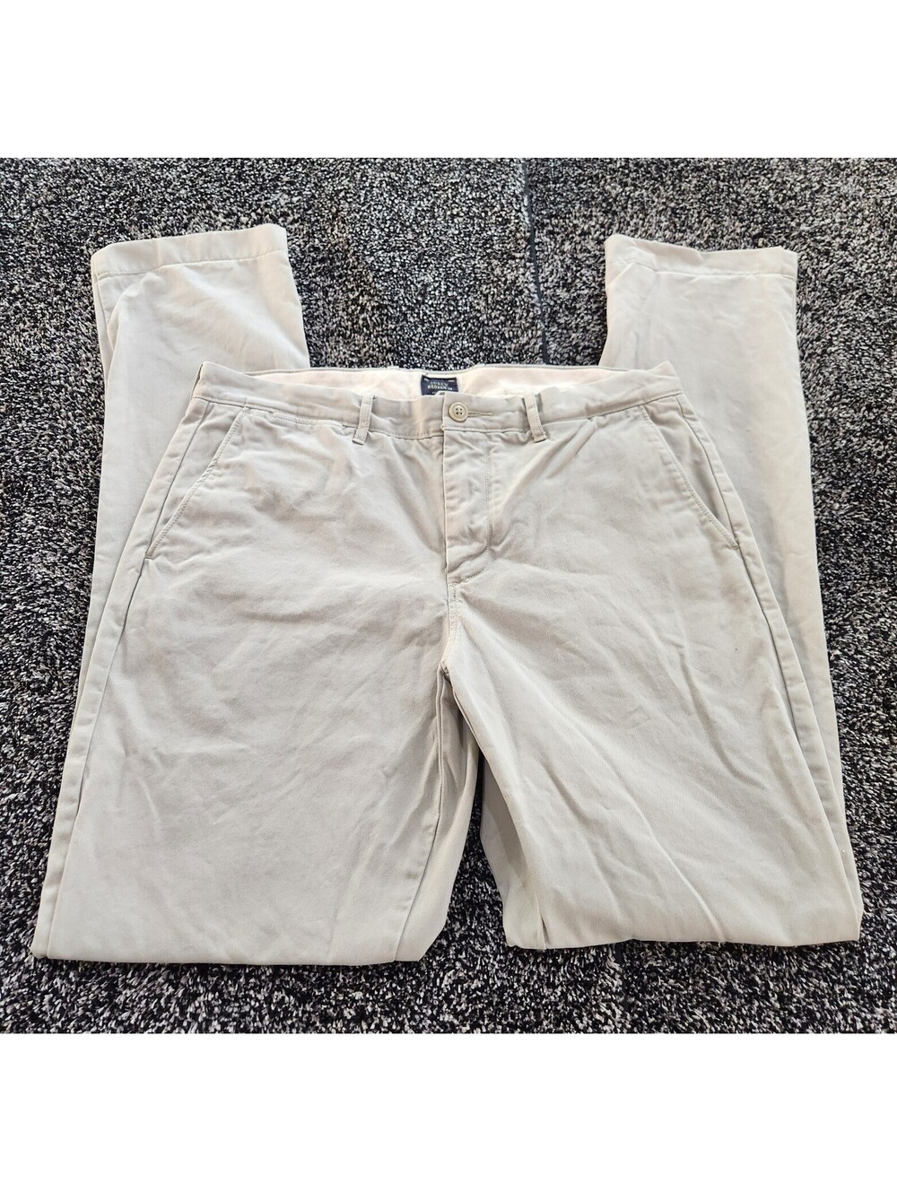 J.Crew 770 Pants Mens 34x36 Beige Broken In Chino Slim Straight Twill Casual